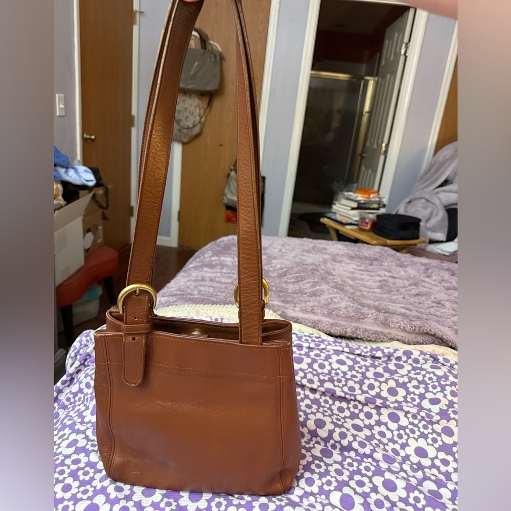 RARE Vintage COACH Waverly SoHo Buckle Bag in British Tan - Picture 4 of 12
